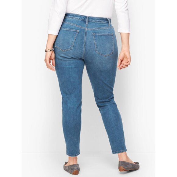 TALBOTS Women's Lakeview Wash Flawless High-Waist Jeggings Ankle Sz 14 Petite - Picture 3 of 6